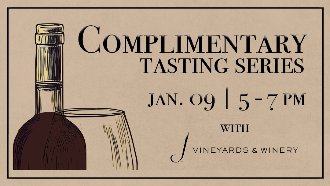 Banner image for the J Vineyards & Winery Complimentary Tasting at Warren Delray on Thursday January 9, 2025